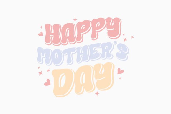 Happy Mothers Day Retro Svg
