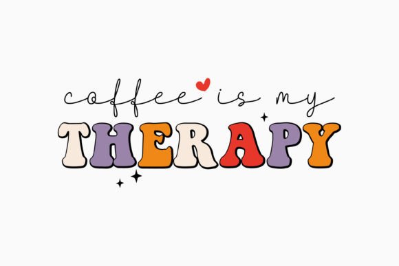 Retro Coffee Quote SVG Coffee is My Ther