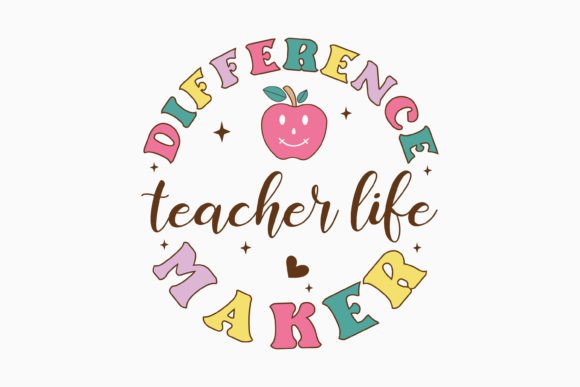 Retro Teacher Quote SVG Difference Maker